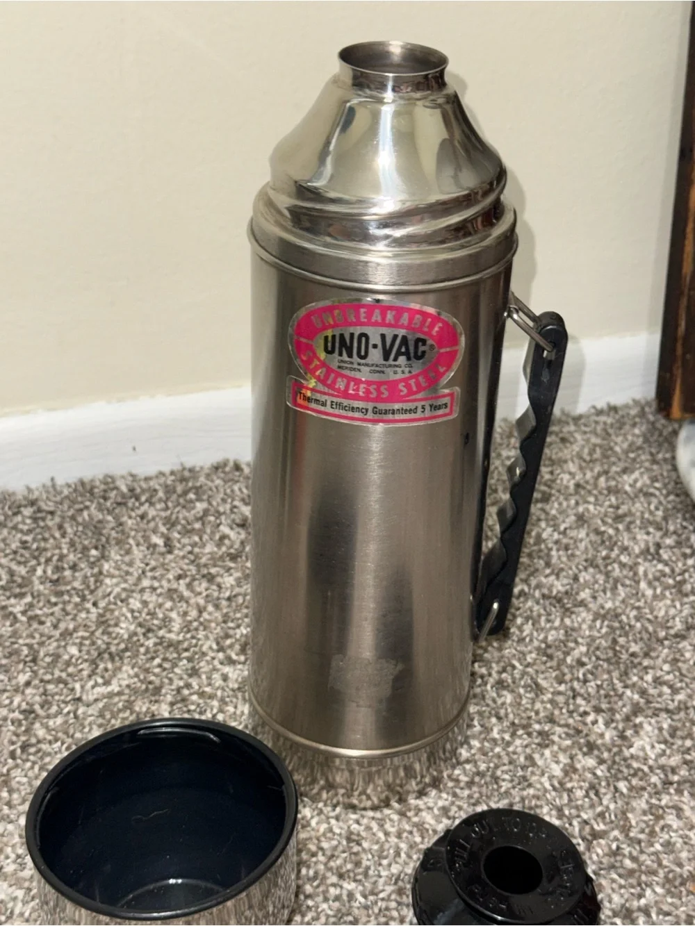 Uno Vac stainless steel thermal Vintage